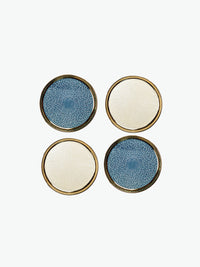 4- Delige dessertbord set met gouden rand