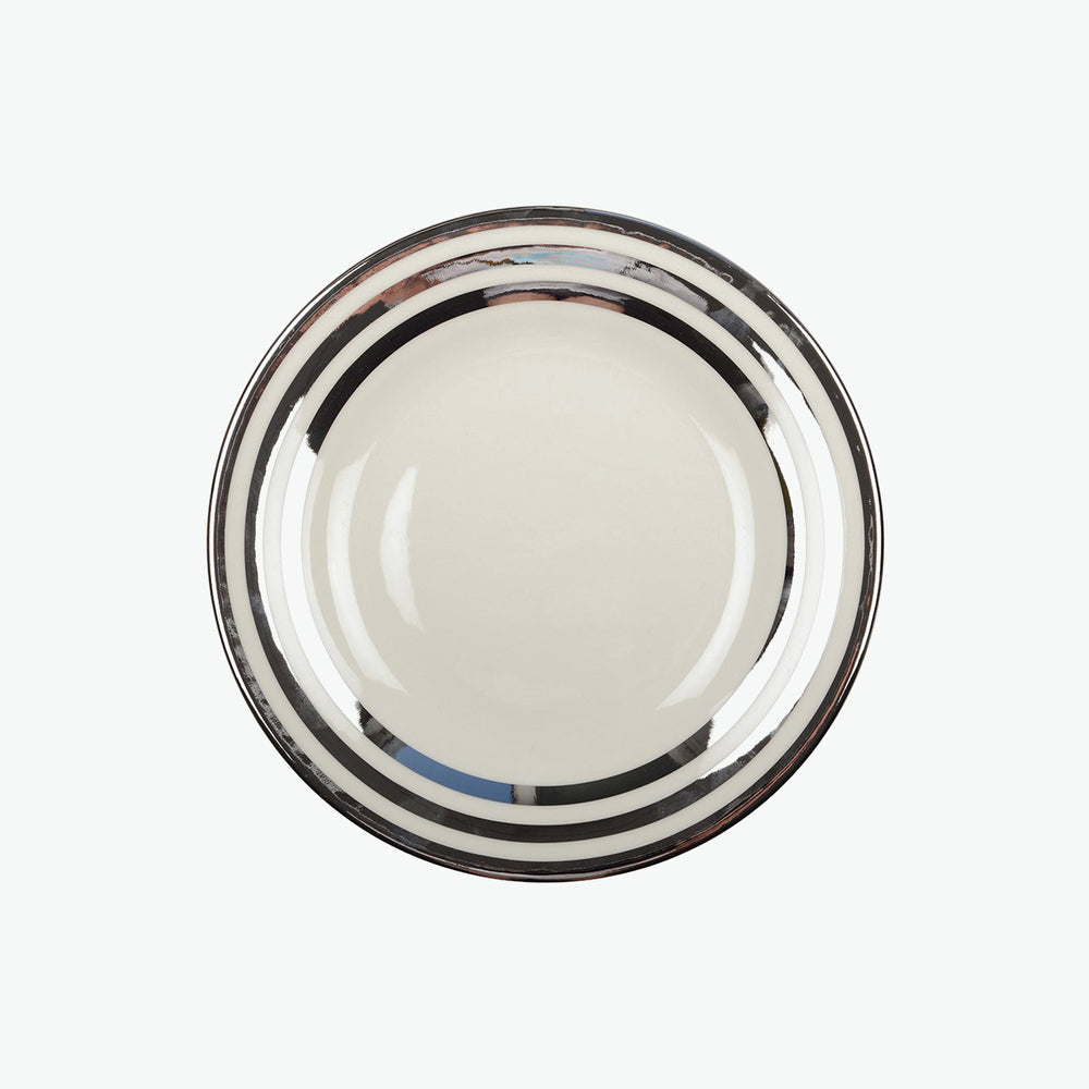 Massief zilver diep bord